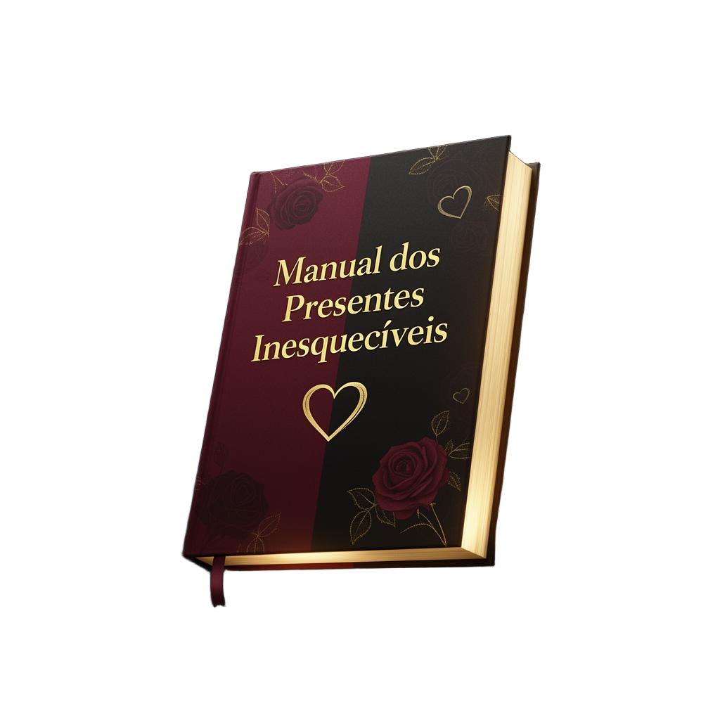 Mockup 3D do ebook Manual dos Presentes Inesquecíveis
