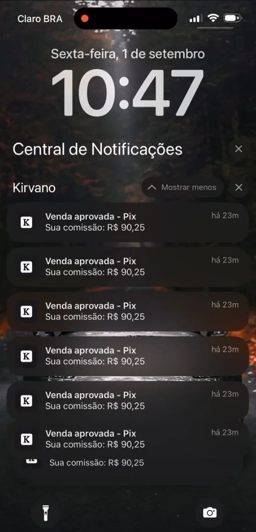 notificação de venda kirvano